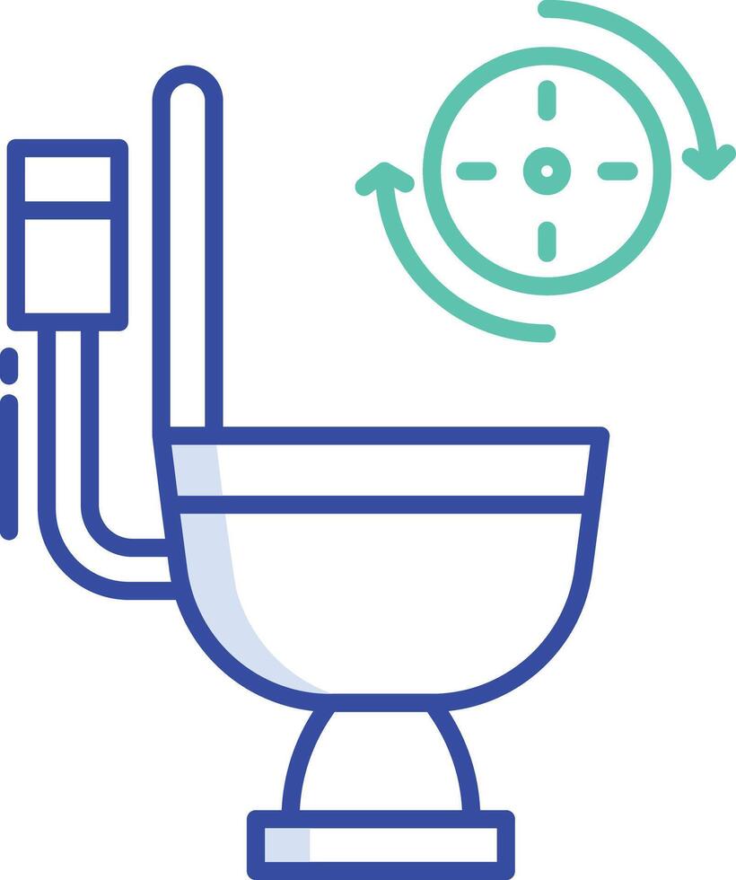 Diarrhea outline color illustration vector