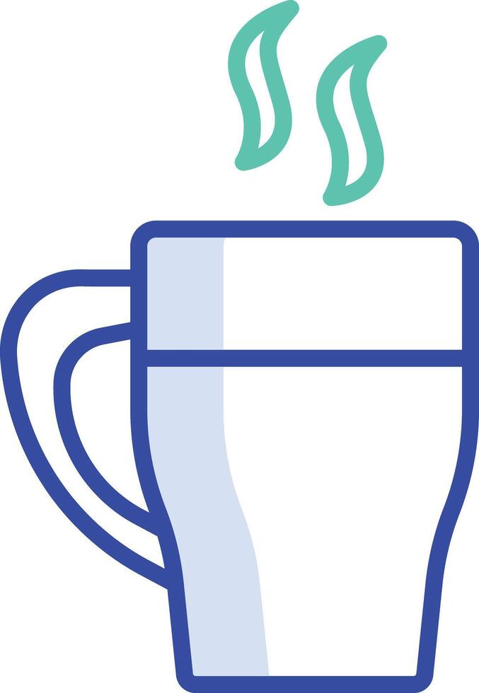 Coffee Cup outline color illustration vector