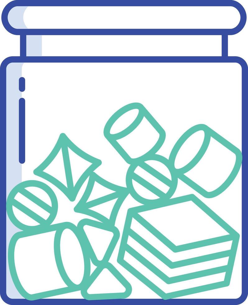 LowCarb Gummy outline color illustration vector