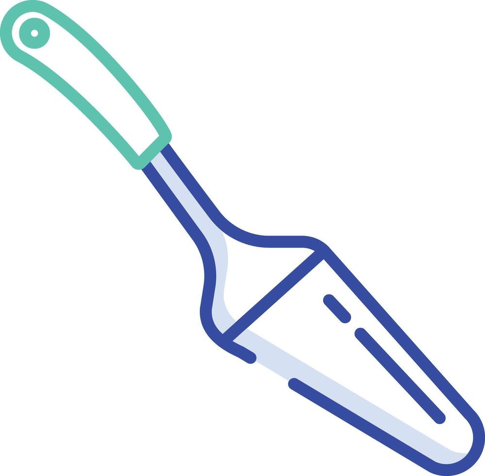 Cake Slicer outline color illustration vector