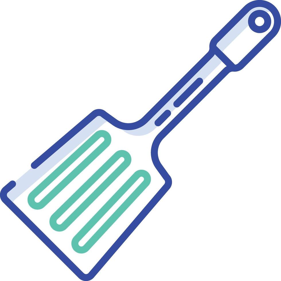 Spatula outline color illustration vector