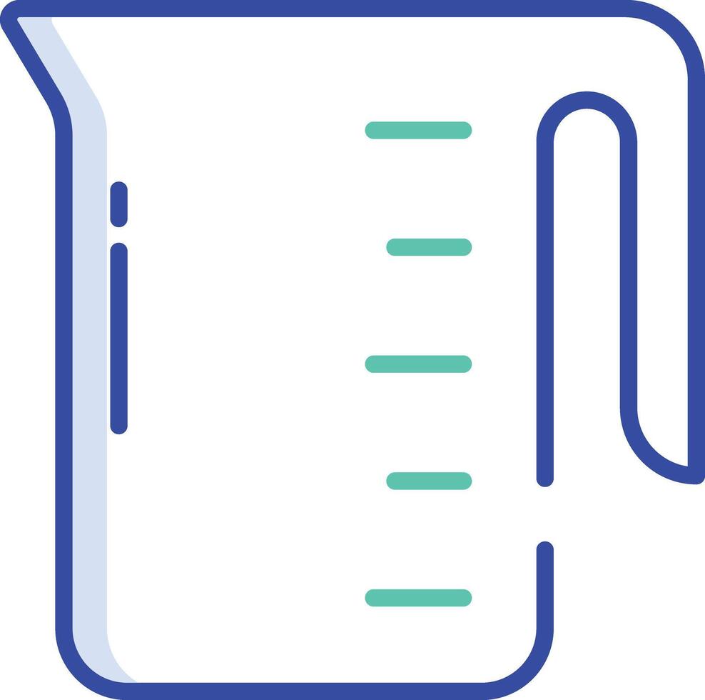 Measuring Jug outline color illustration vector