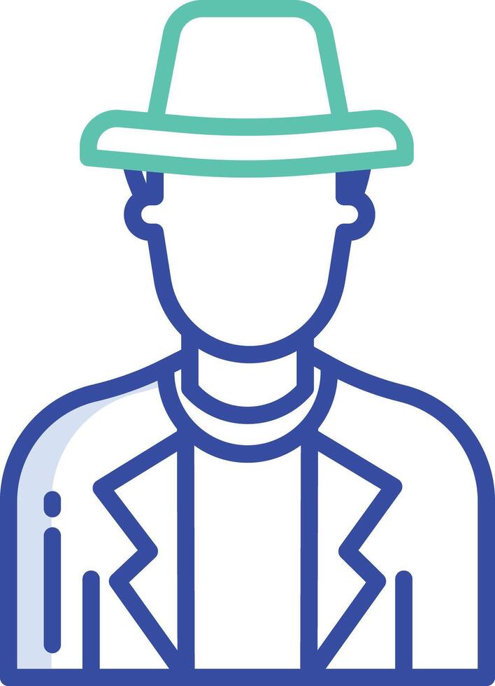 Sheriff outline color illustration vector