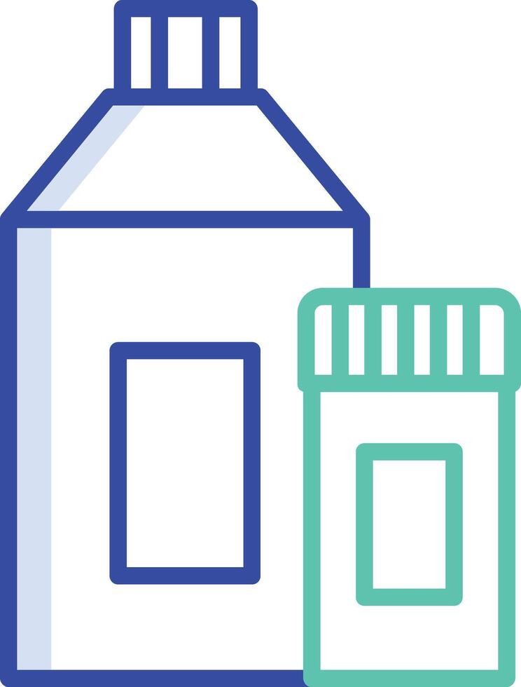 Detergent outline color illustration vector