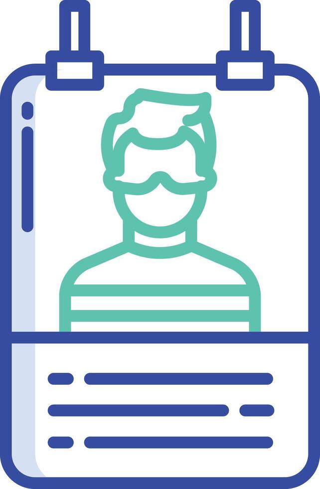 Wanted Poster outline color illustration vector