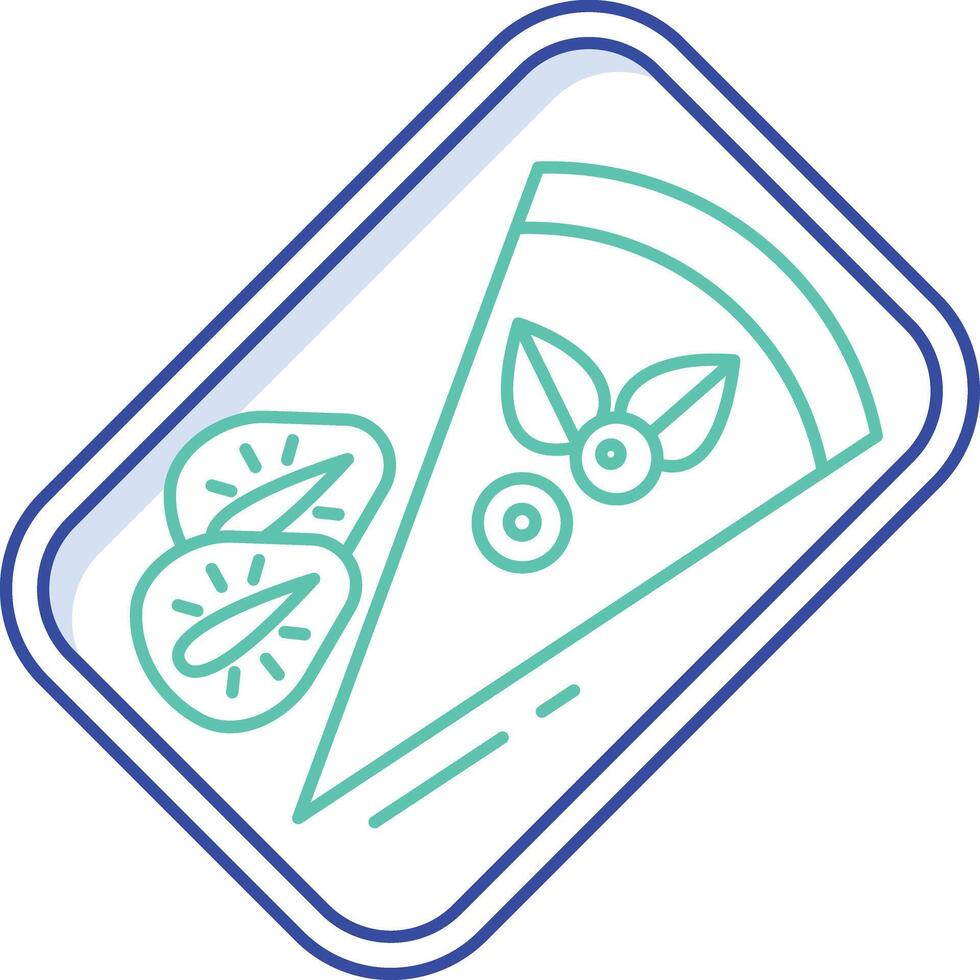 Cake outline color illustration vector