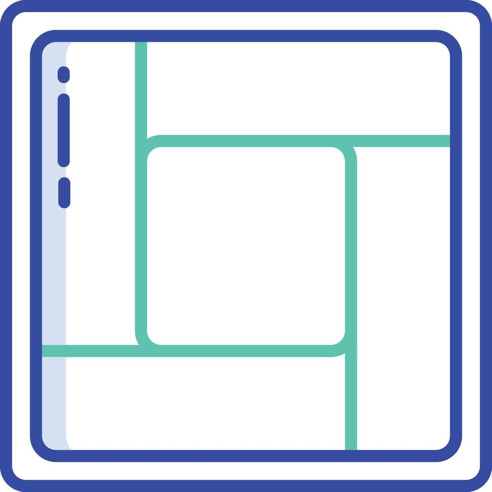 Tatami outline color illustration vector