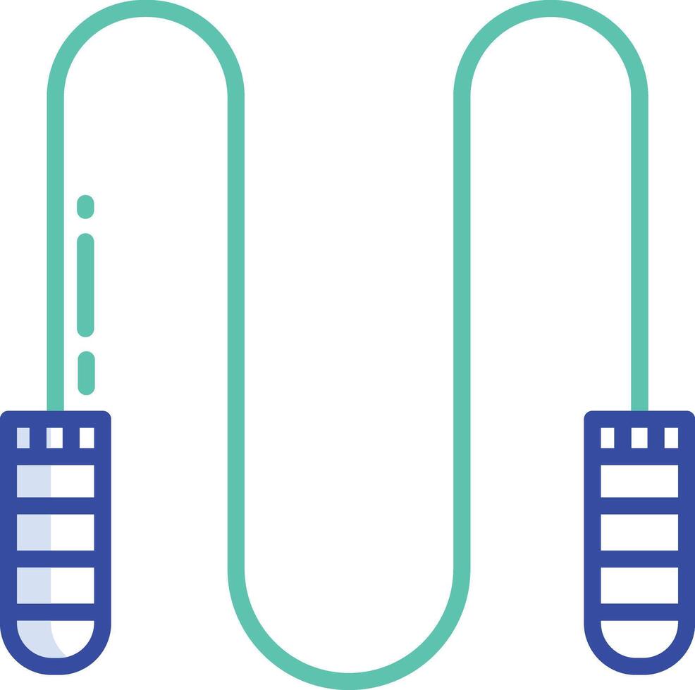 Skip Rope outline color illustration vector