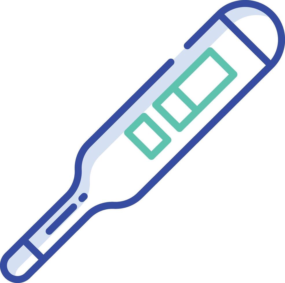 Thermometer outline color illustration vector