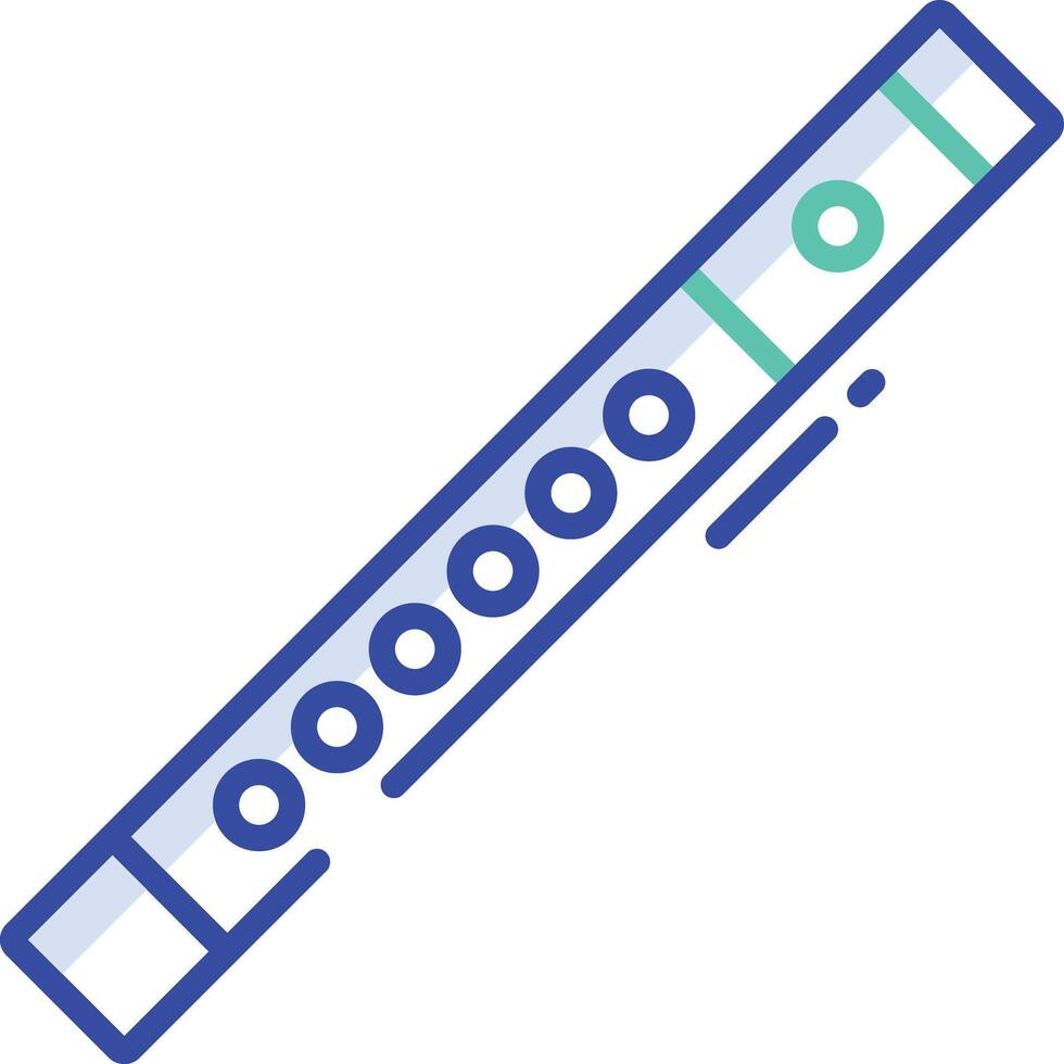 Flute outline color illustration vector