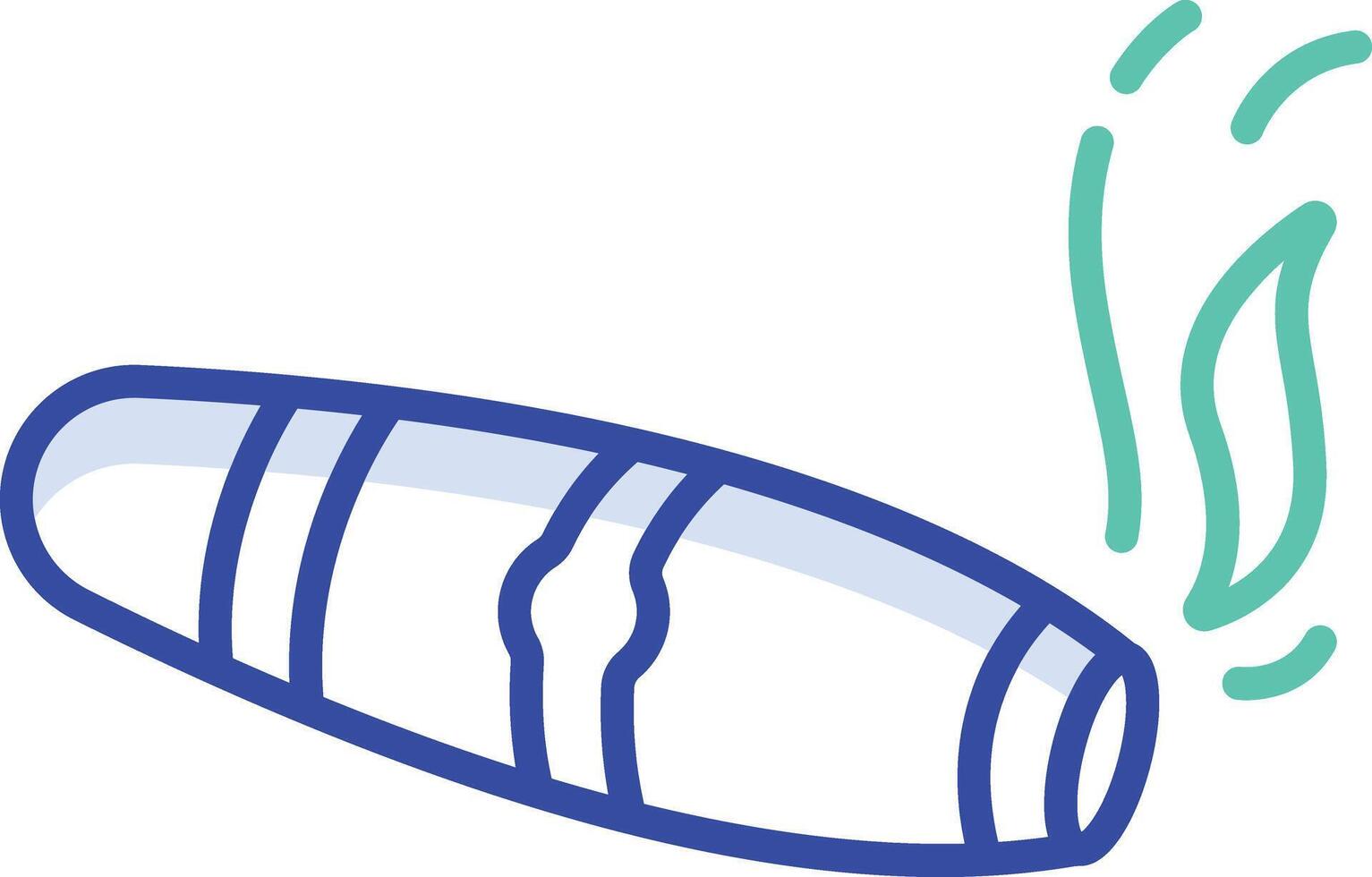 Cigar outline color illustration vector