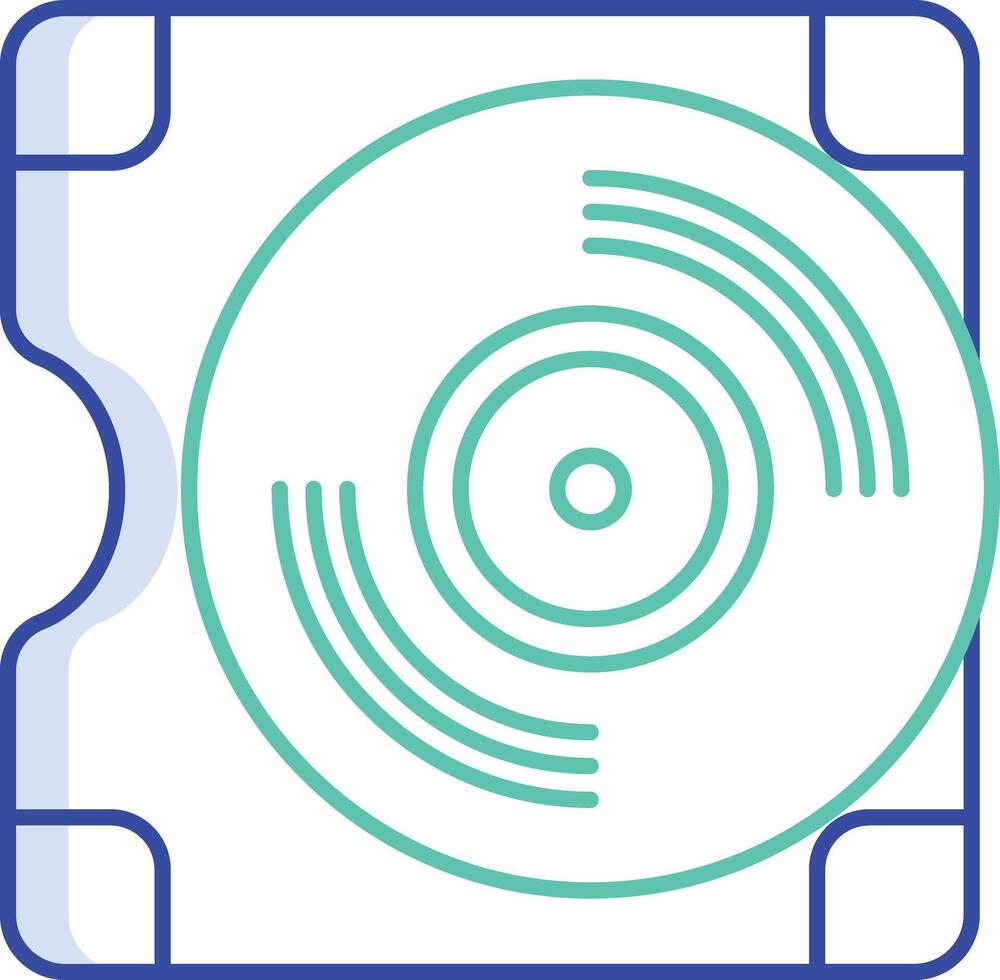 Vinyl outline color illustration vector