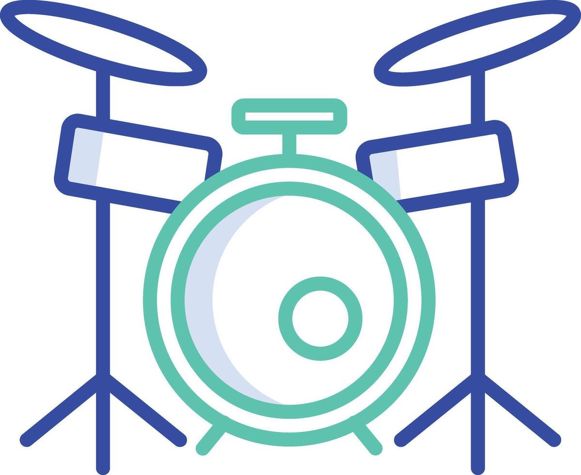 Flute outline color illustration vector