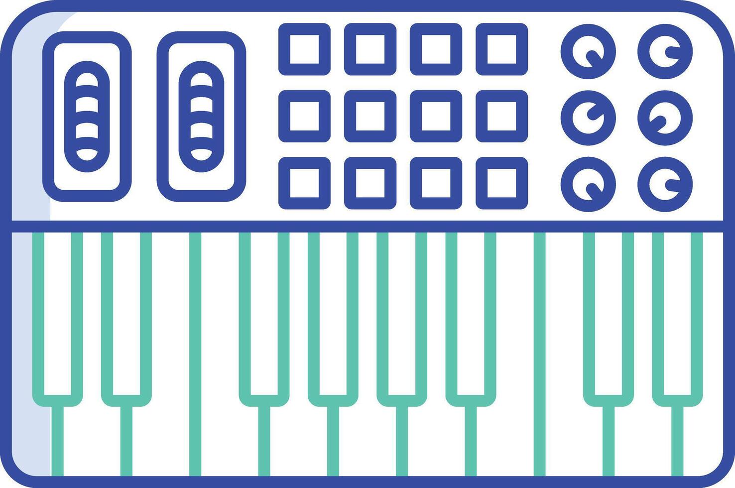 Midi outline color illustration vector