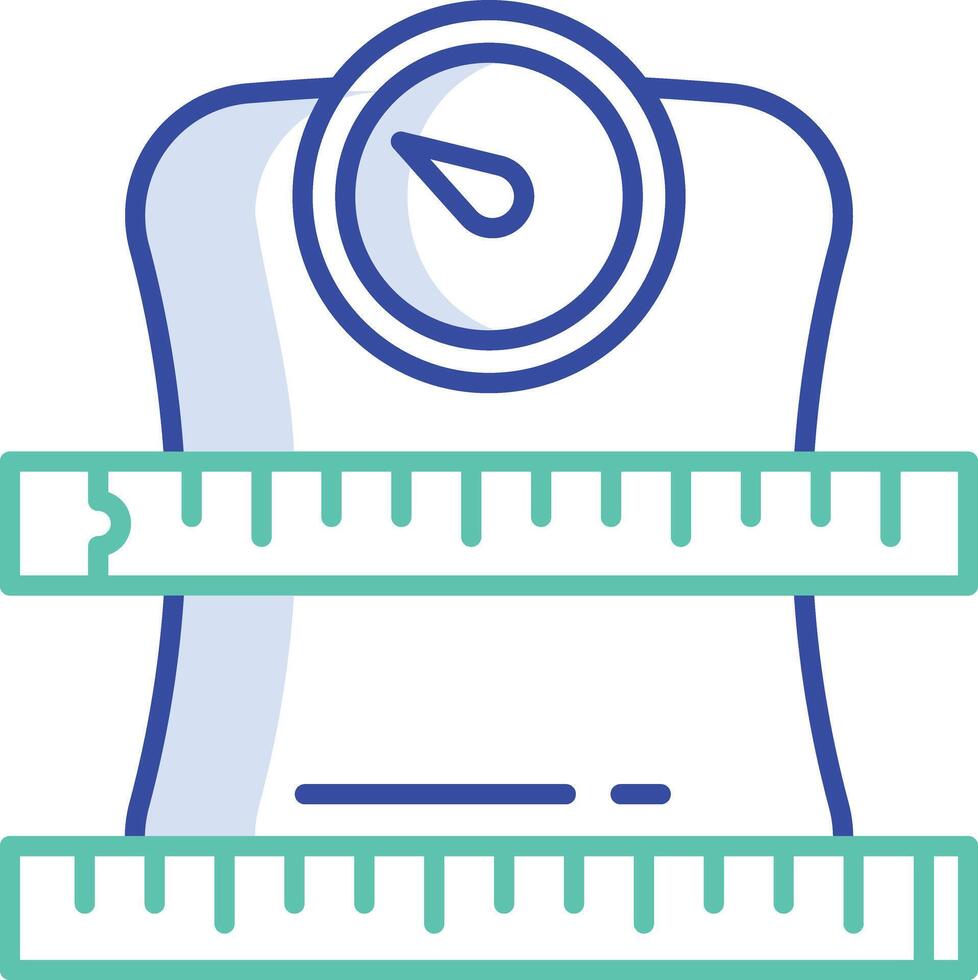 Under weight outline color illustration vector
