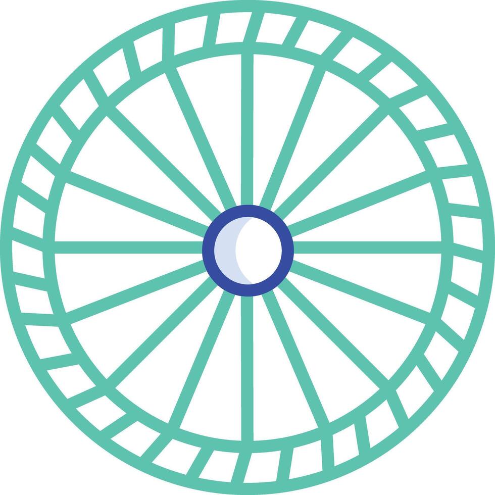 Windmill outline color illustration vector