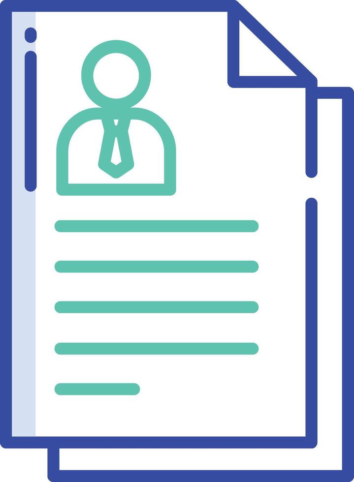Resume outline color illustration vector