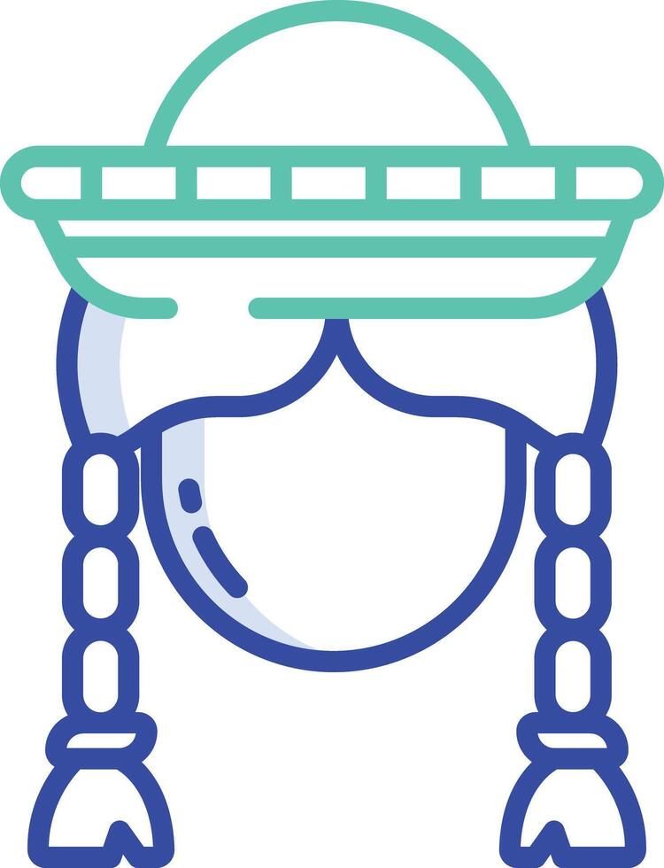 Women outline color illustration vector