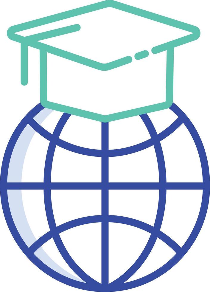 Graduation outline color illustration vector