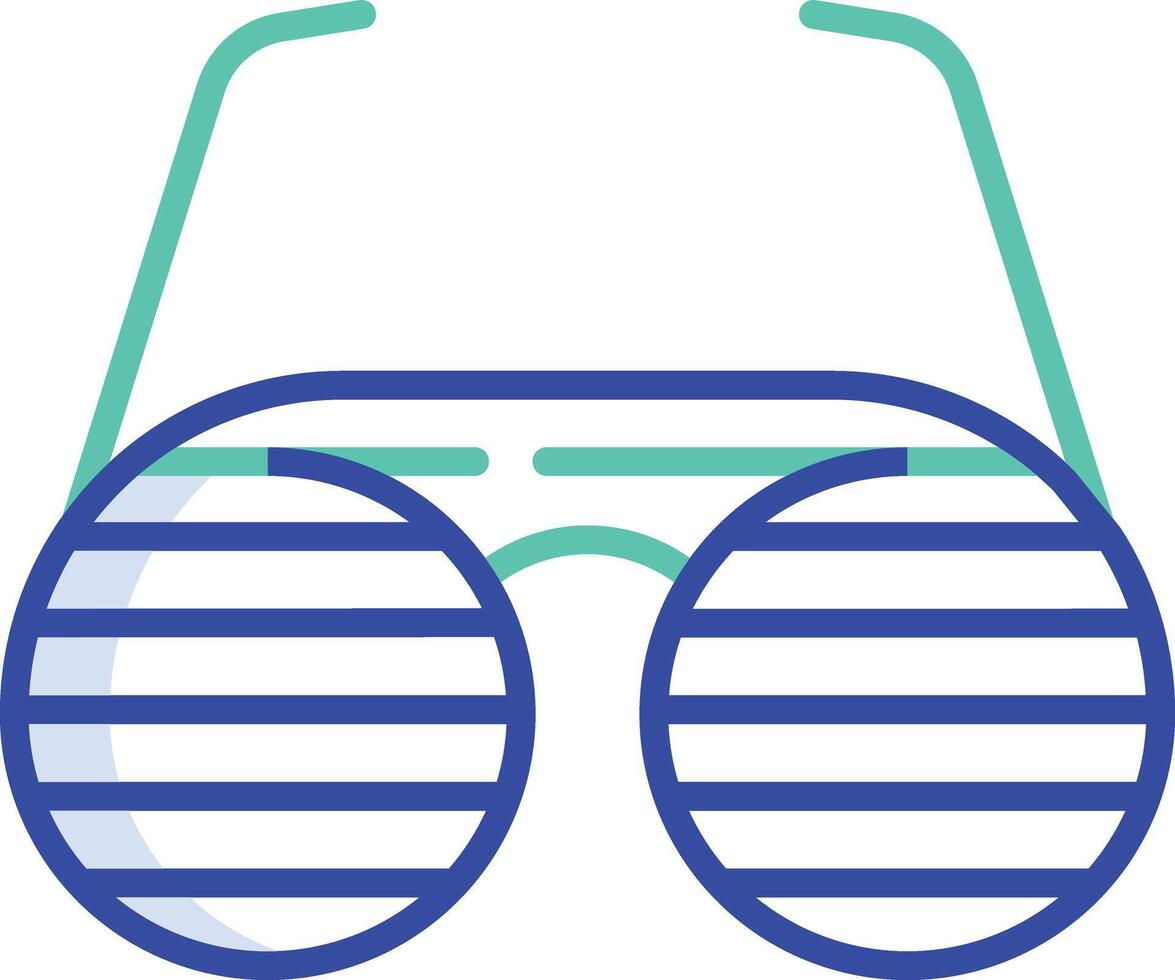 Sunglasses outline color illustration vector