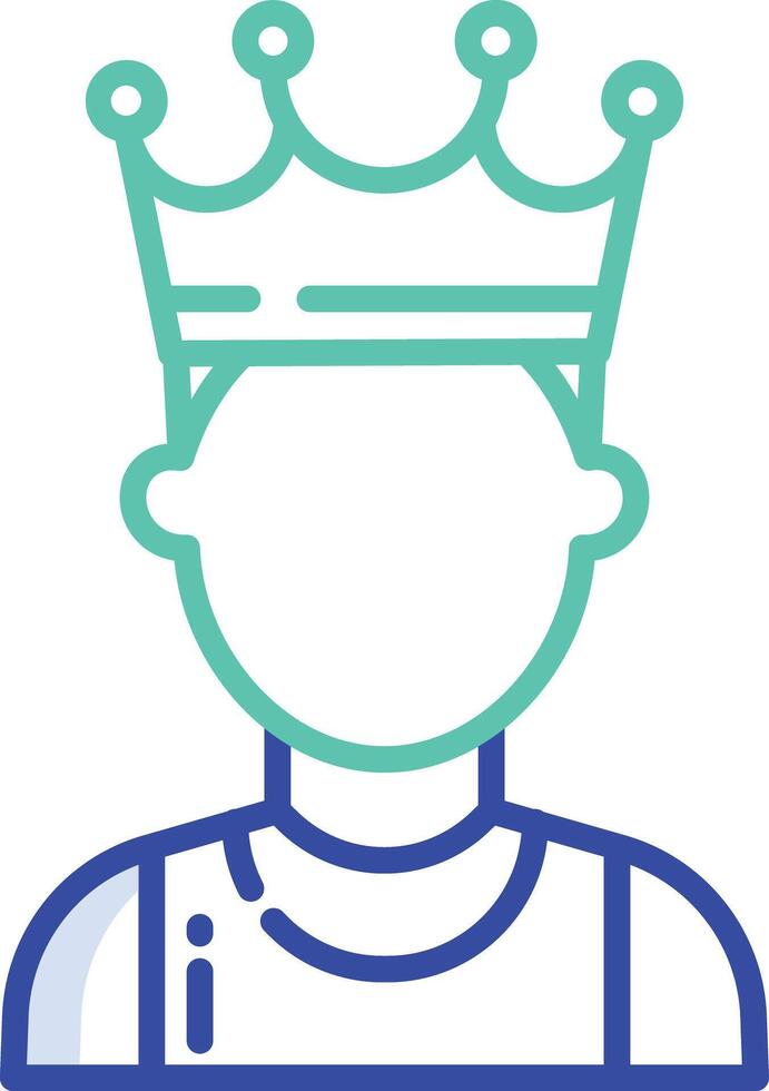 King outline color illustration vector