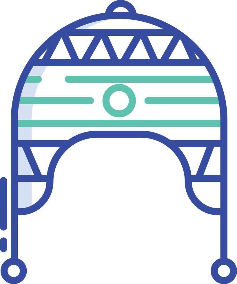 Chullo outline color illustration vector
