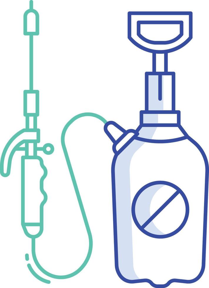 Insect spray outline color illustration vector
