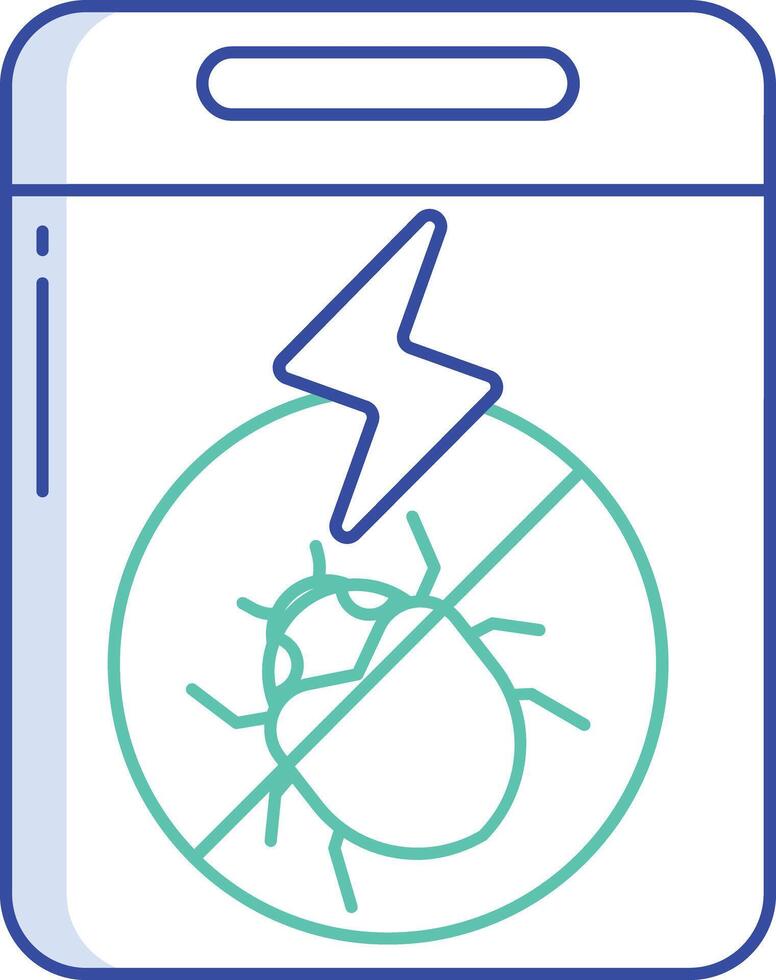Insect poison outline color illustration vector
