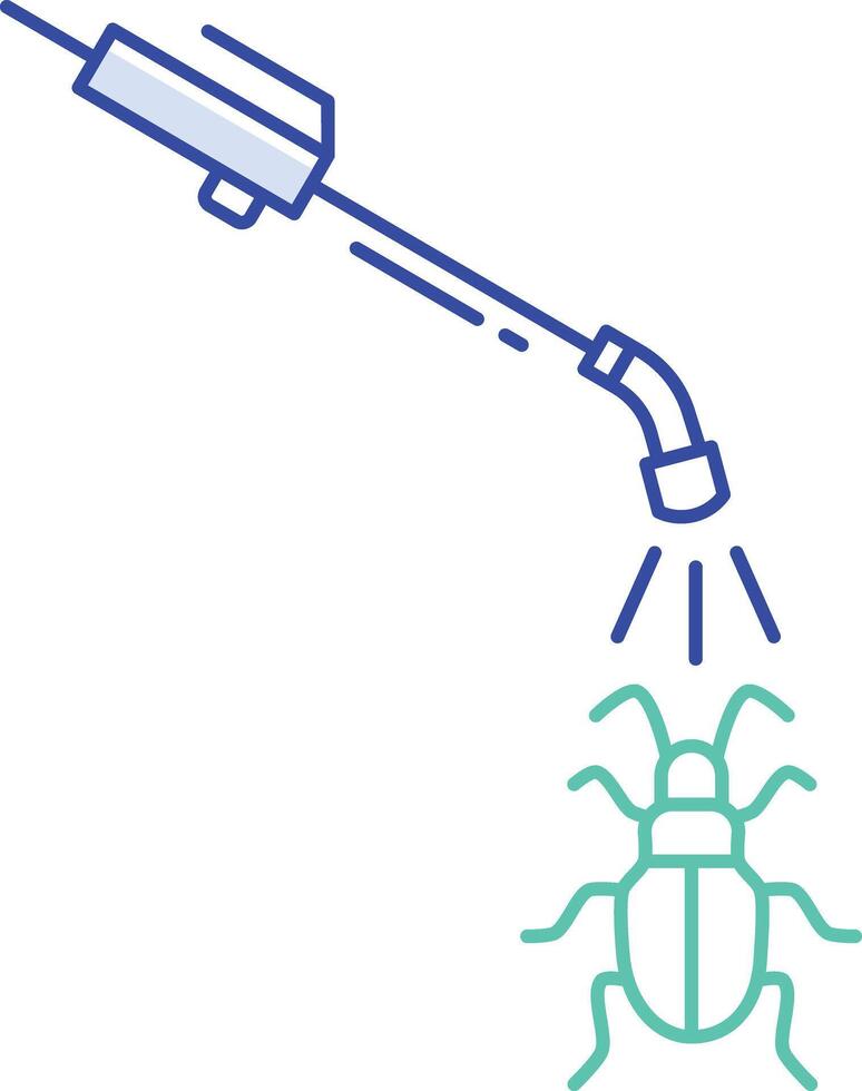bug killer outline color illustration vector