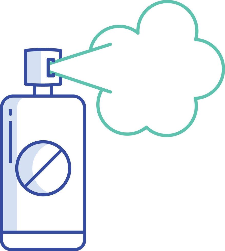 Spray bottle outline color illustration vector