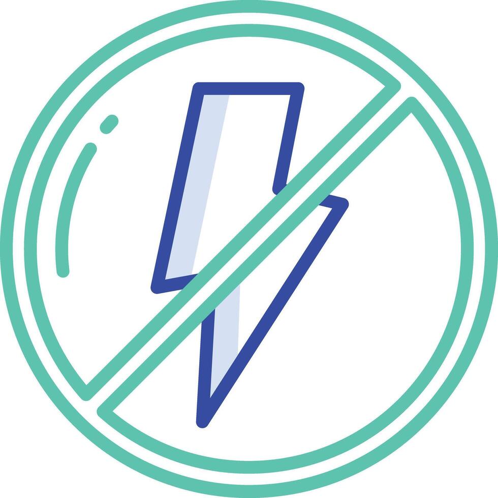 Flash Off outline color illustration vector