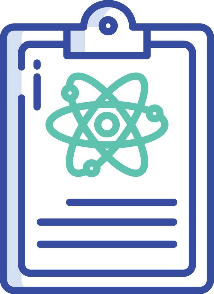 Physics notes outline color illustration vector