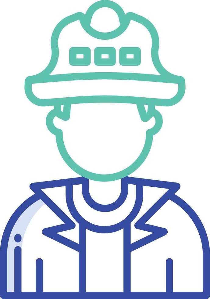 Captain outline color illustration vector