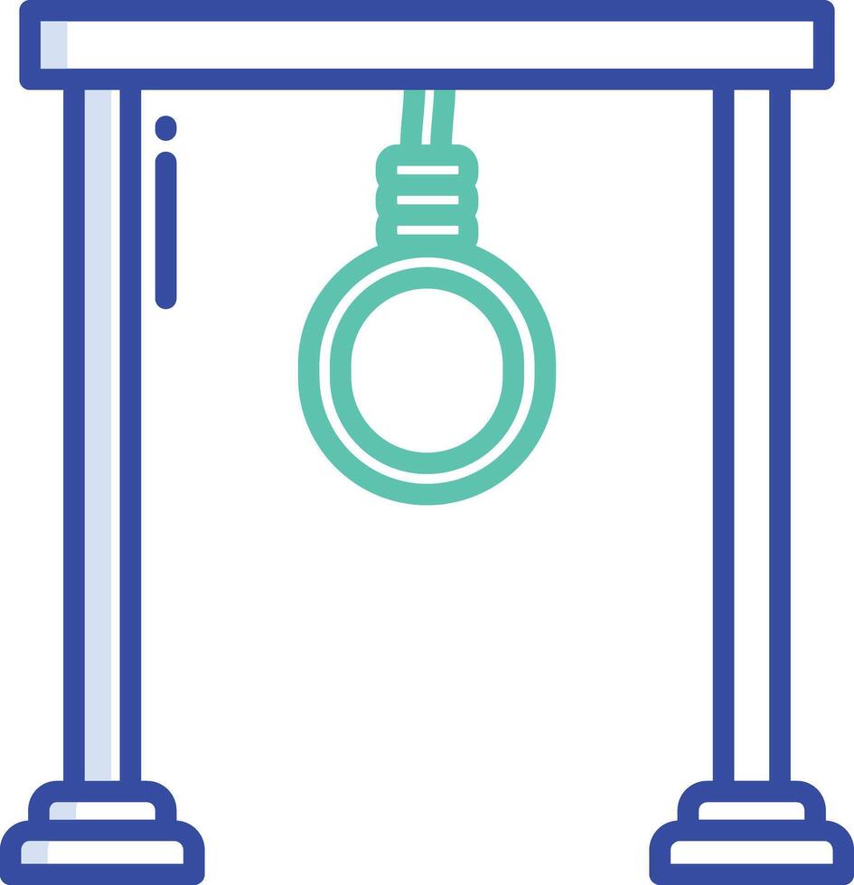 hang outline color illustration vector