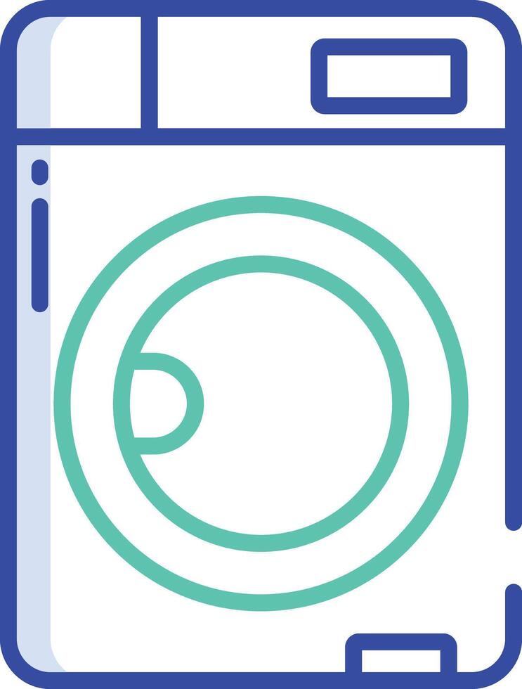 Washing Machine outline color illustration vector