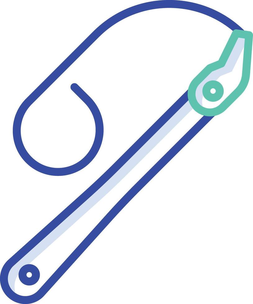 Strap wrench outline color illustration vector