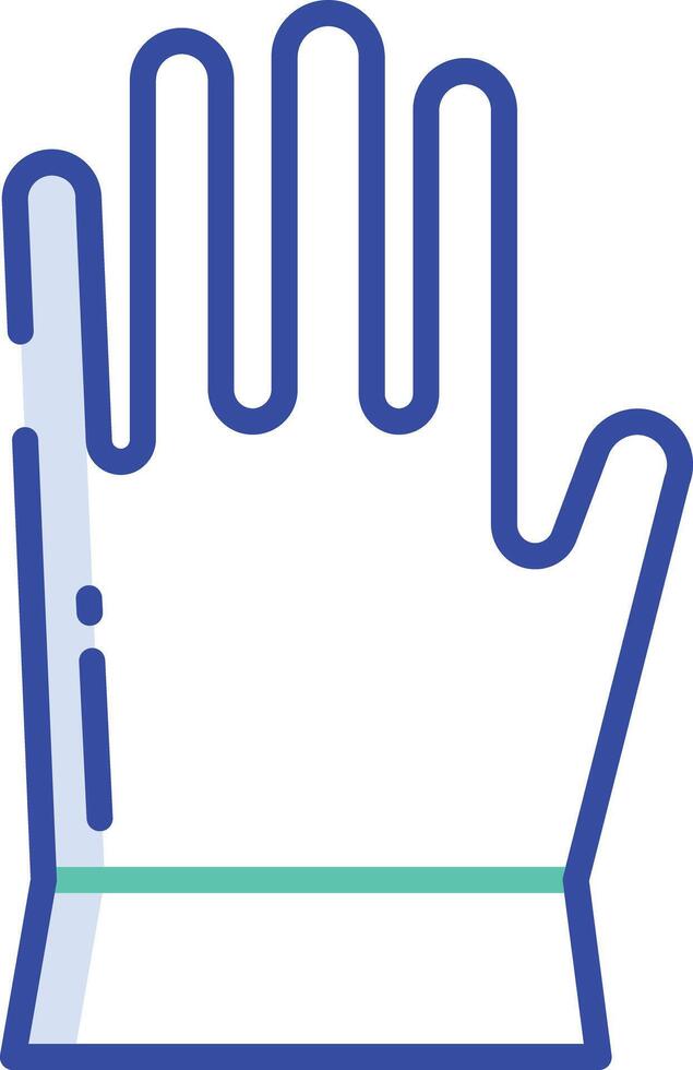 Gloves outline color illustration vector