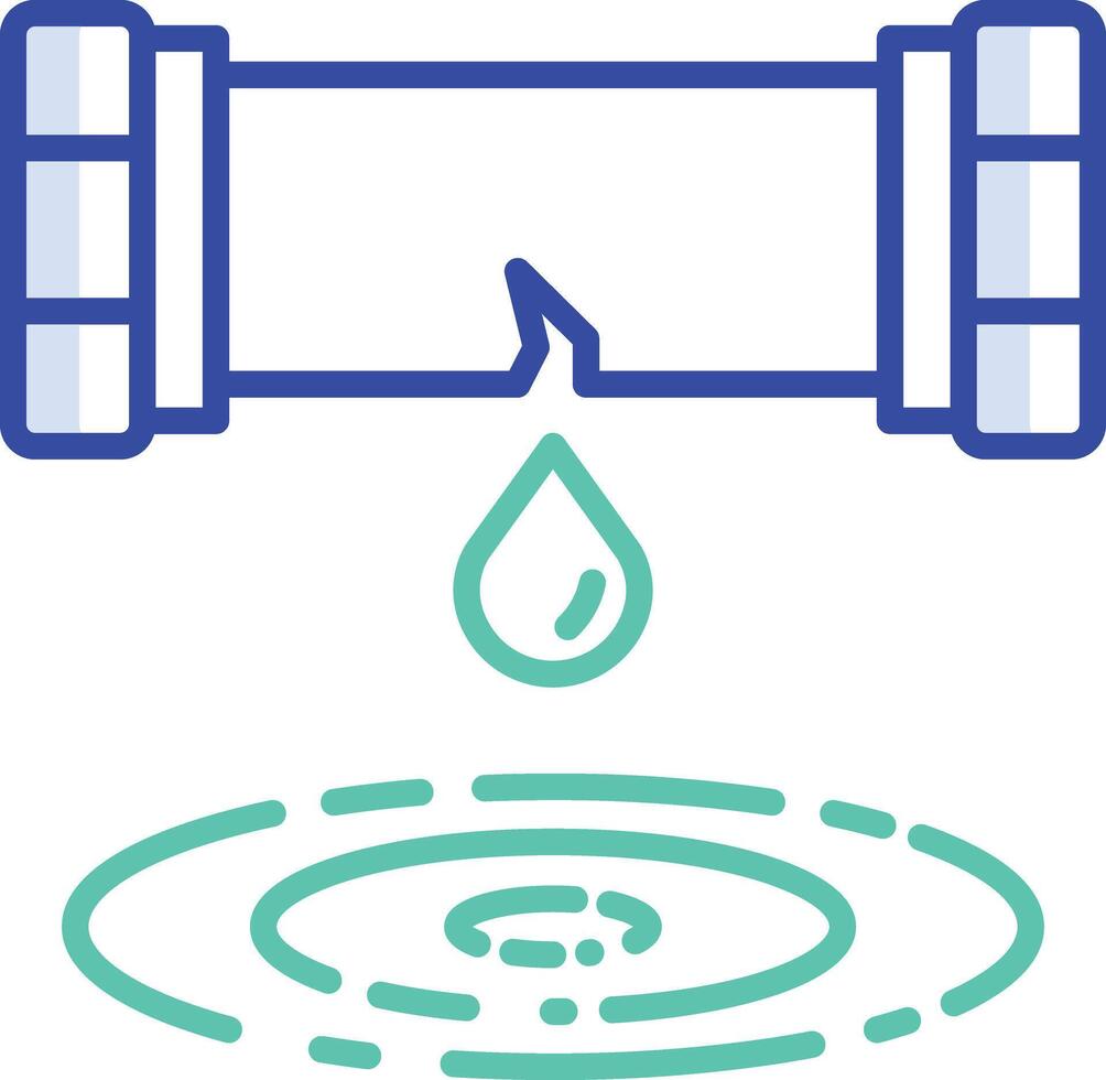 Leakage outline color illustration vector