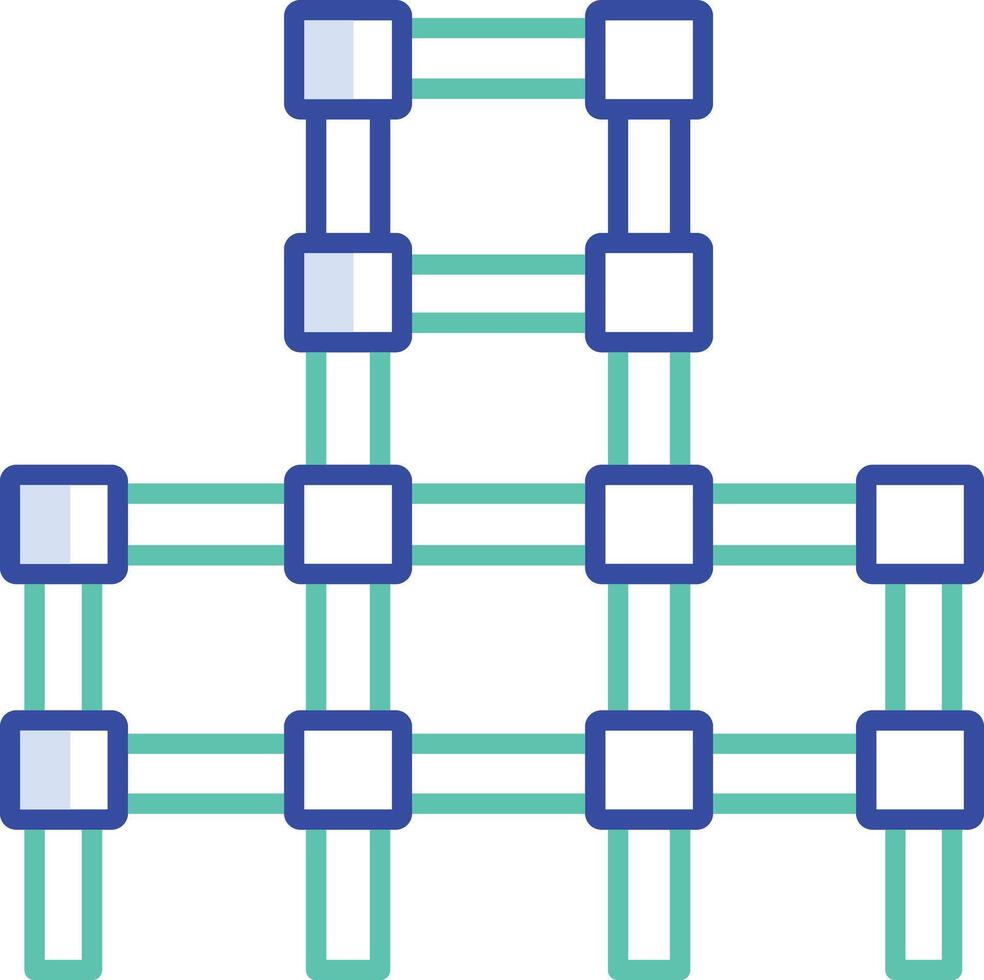 jungle gym outline color illustration vector