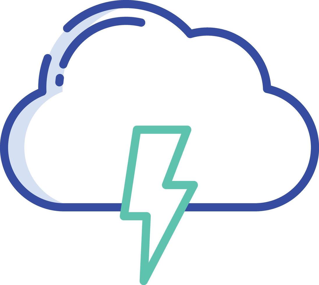 storm outline color illustration vector