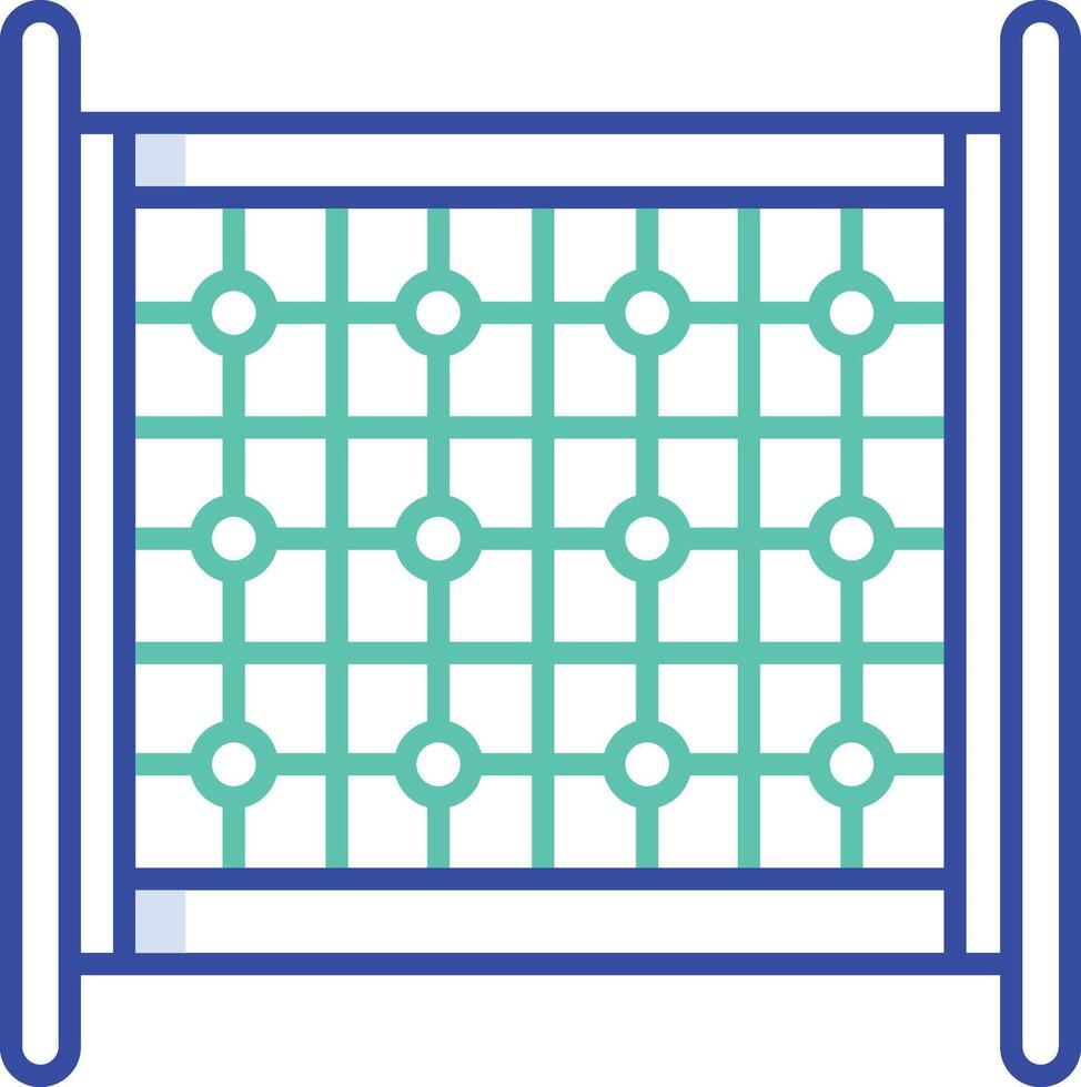 climbing net outline color illustration vector