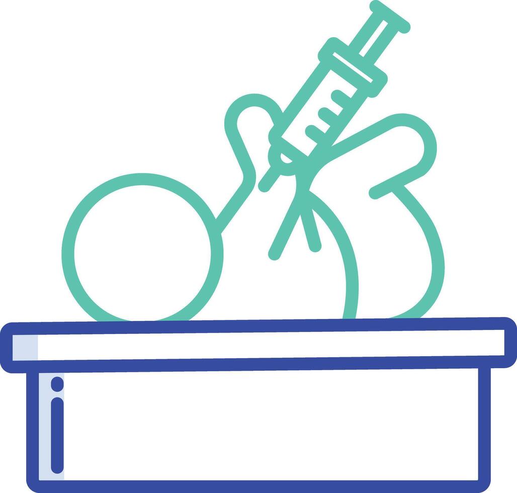 baby vaccine outline color illustration vector