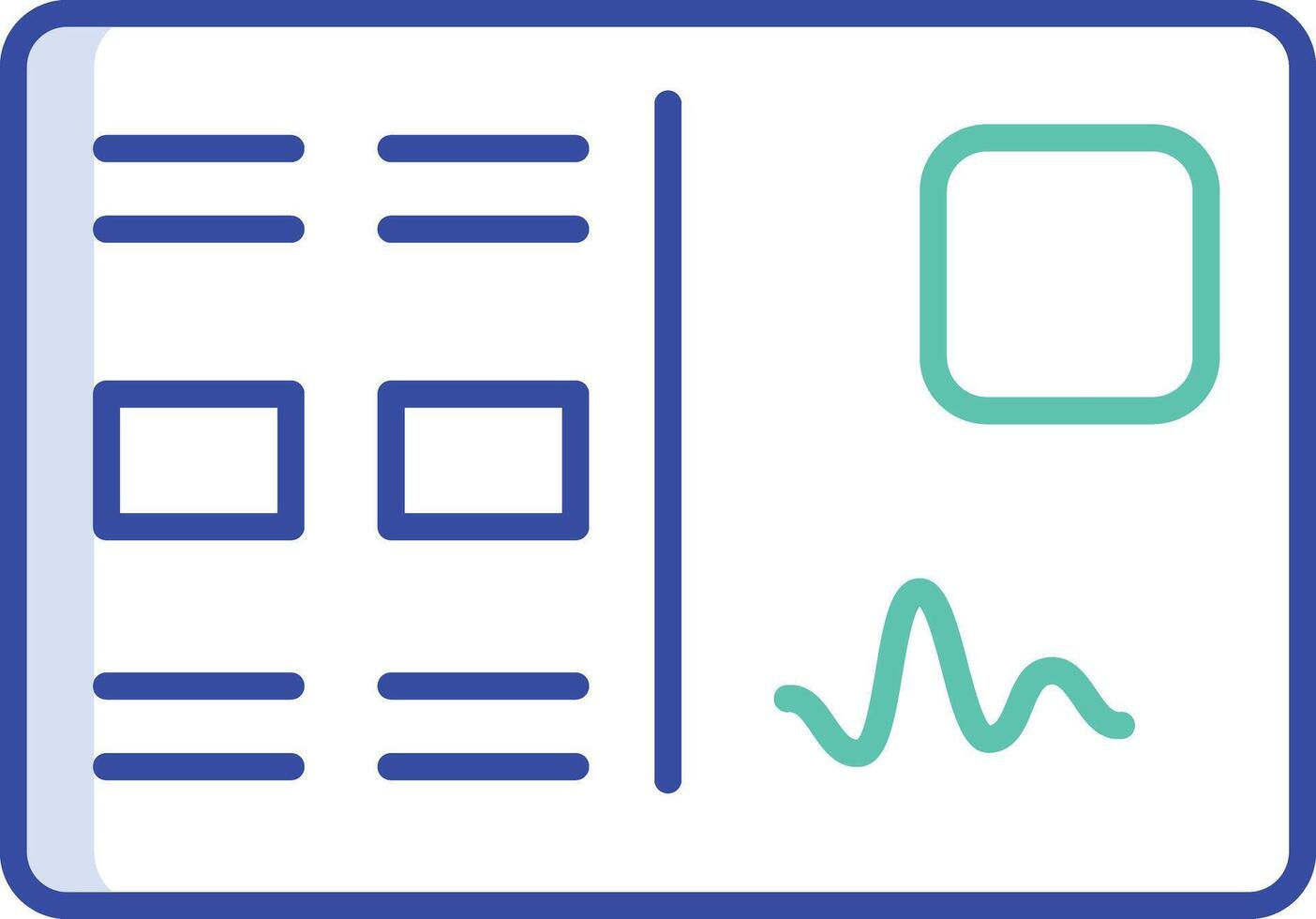 Portable Printer outline color illustration vector