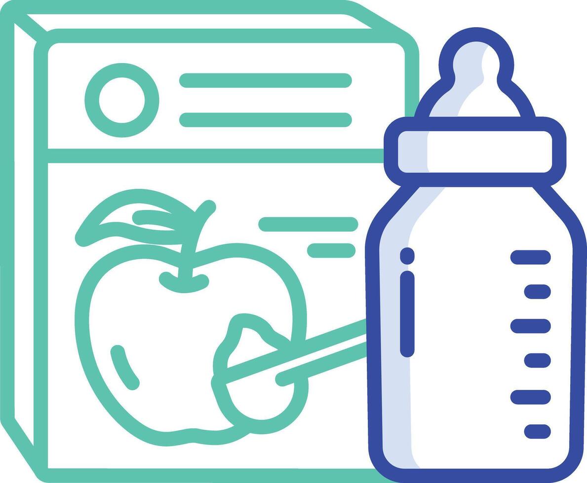 Formula Drink outline color illustration vector