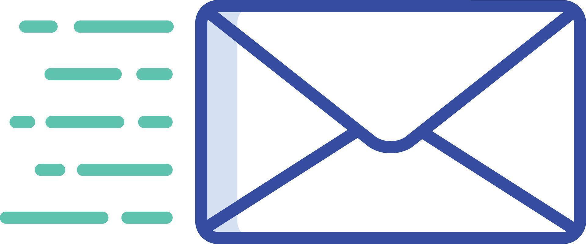 Mail Express outline color illustration vector