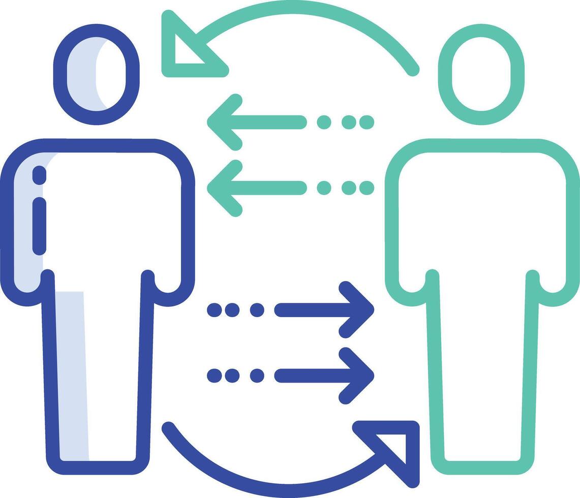 Connection user outline color illustration vector