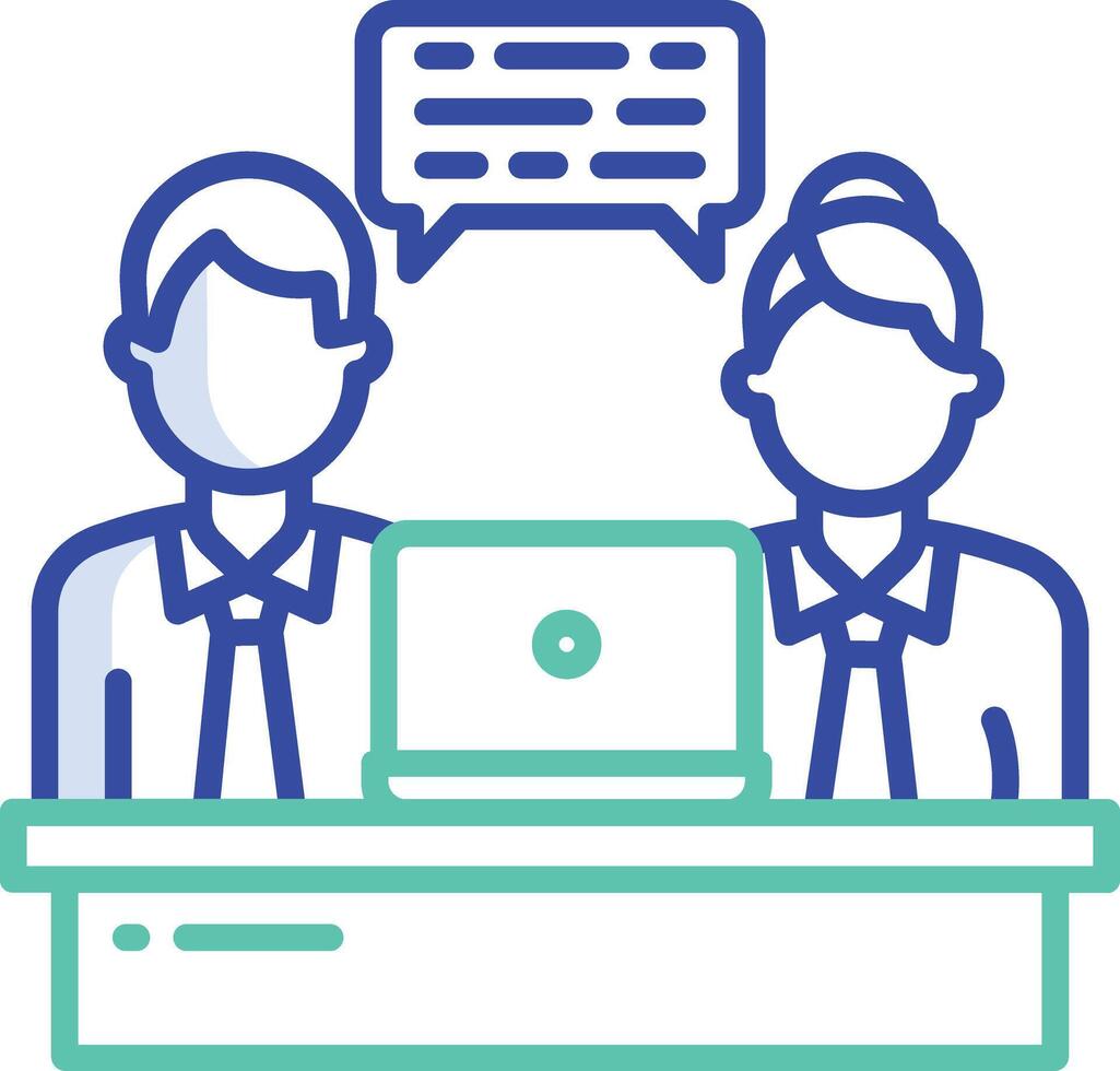 Work outline color illustration vector