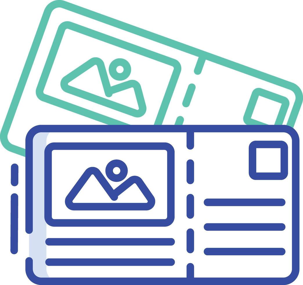 Portable Printer outline color illustration vector