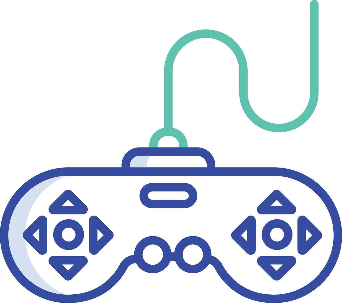 gamepad outline color illustration vector