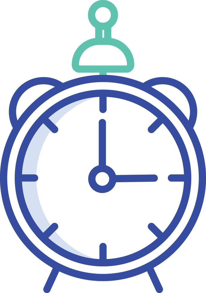 Clock outline color illustration vector